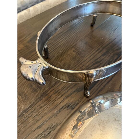Silver Plated Chafing Dish – Missing Glass Bowl - Picture 9 of 10